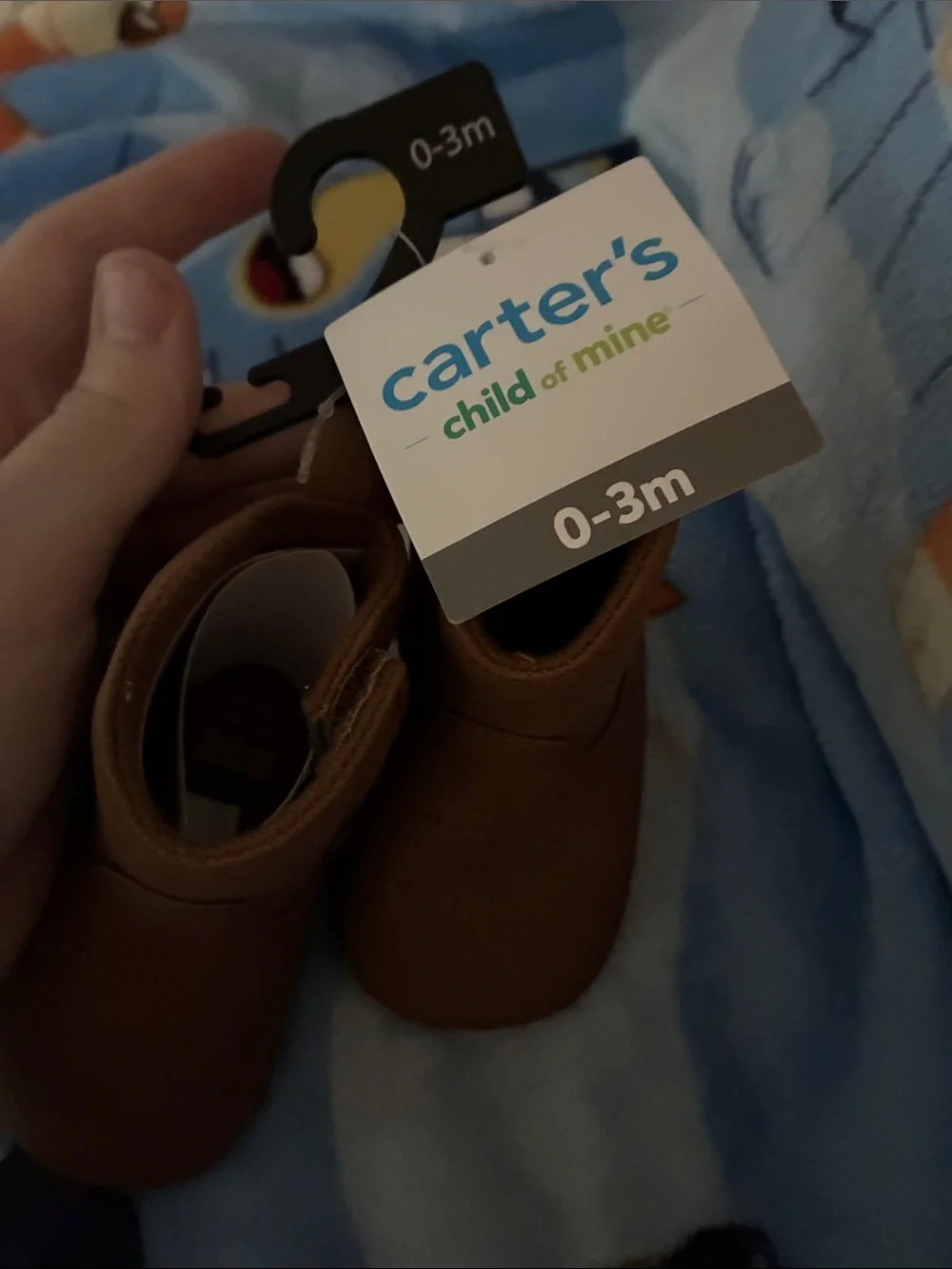 Carter's Brown Toddler Faux-Leather Booties
